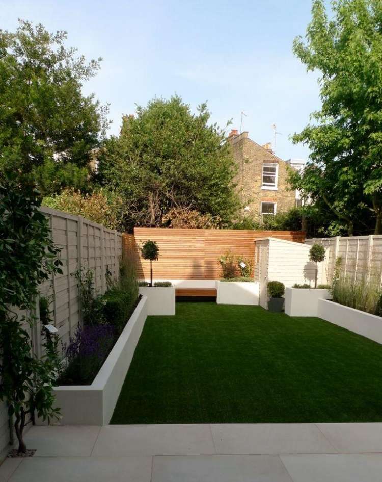 modern-trädgård-design-2015-trender-trädgård-uteplats-gräsmatta-tegel-bänk
