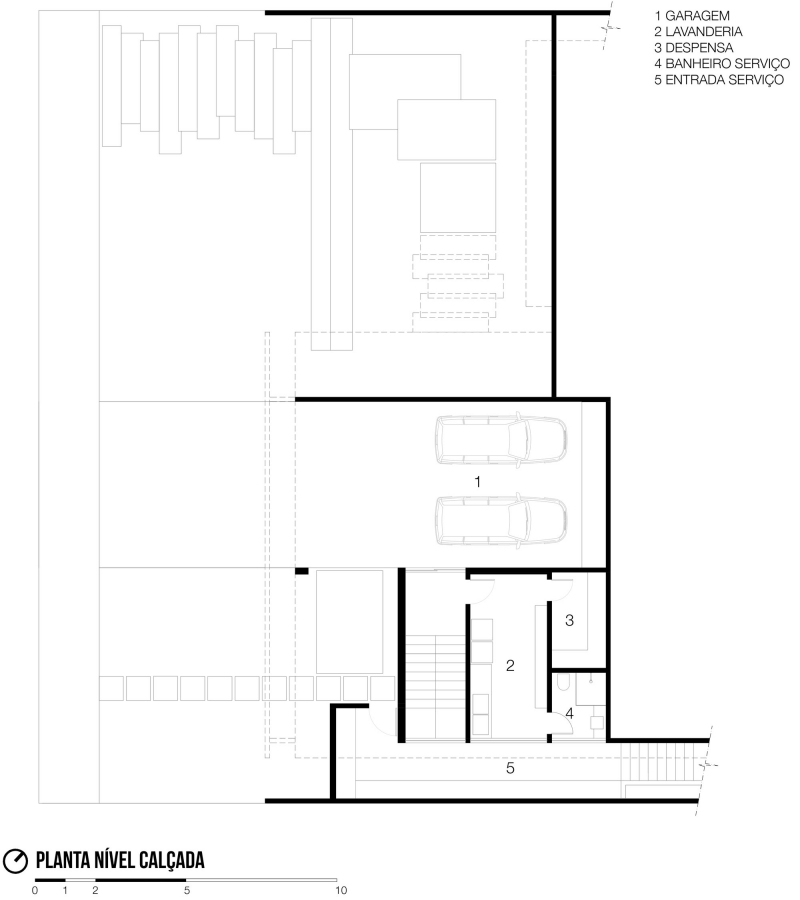 modern-trädgård-design-trä fasad-planlösning-plan-källare-översikt