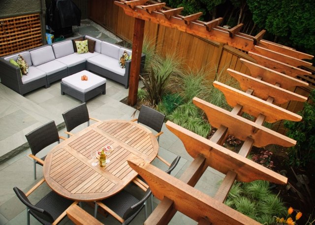 terrass designidéer pergola matplats lounge grupp Southlands