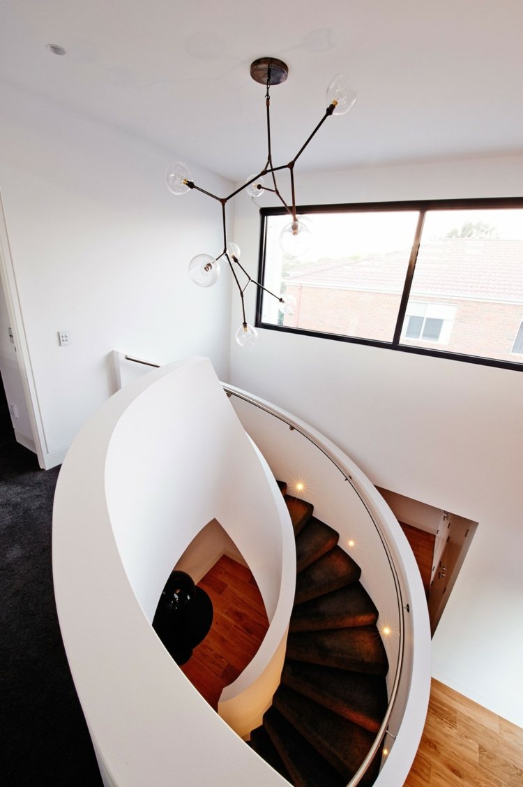 spiraltrappa hall modern husdesign hängande lampa