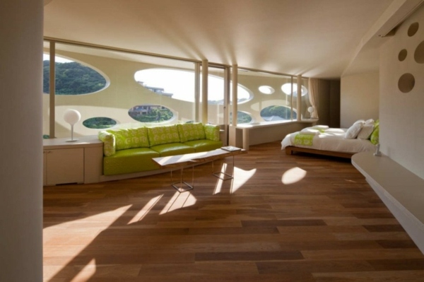 modern innovativ husdesign-grön soffa