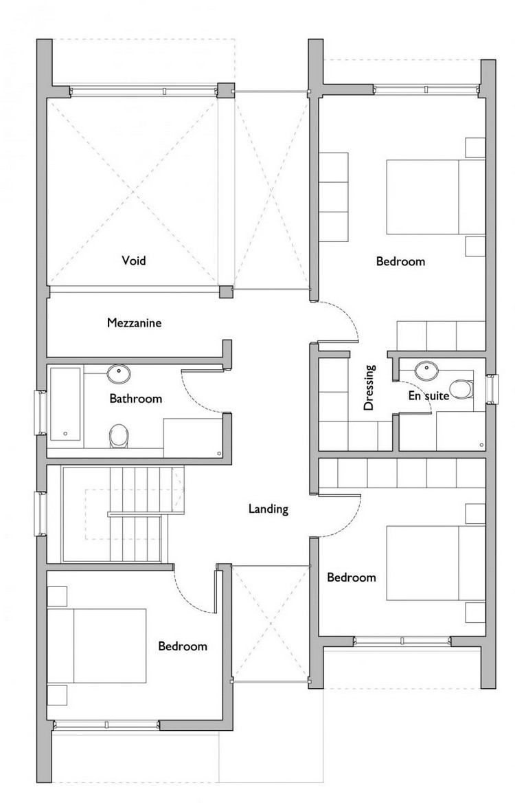 enfamiljshus-planritning-andra-våning-sovrum