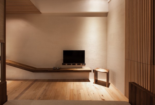 modernt hus japansk tv -system inredning design inredning element