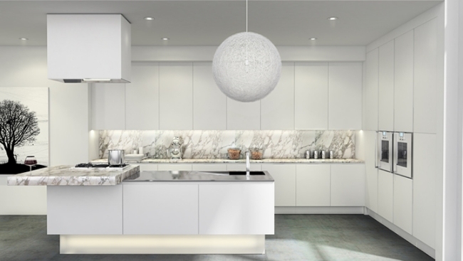 kök bakvägg marmor modernt designkök av miton