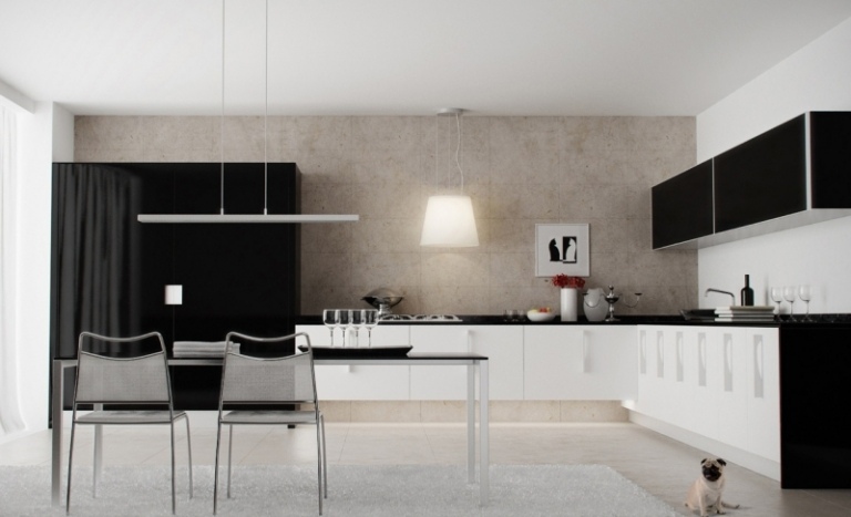 modernt-kök-svart-vit-vägg-design-kakel-sandsten-optik