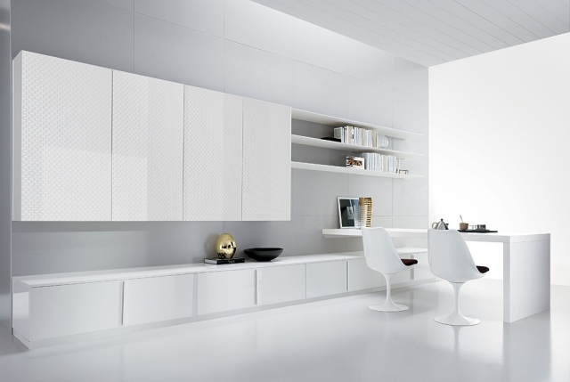 puristiska vita köksmöbler designidéer sammansatta Manhattan möbelsamling