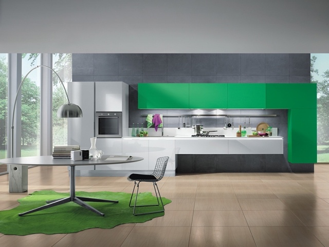 mya grönt kök väggskåp design Moderna köksdesignlösningar