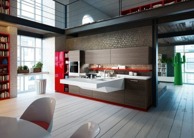 Kök-vägg-italiensk-design-kök-bord-utan-ben