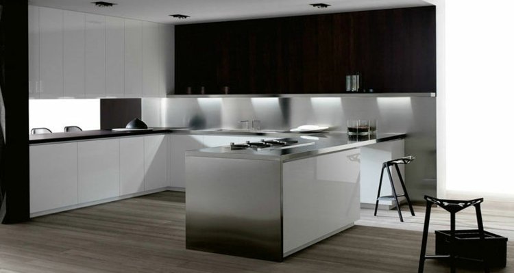 Kökön modern diez blanco doca stål yta minimalistisk