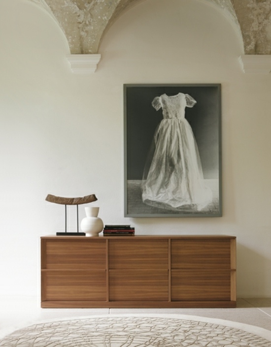 elegant trä byråer-vardagsrum