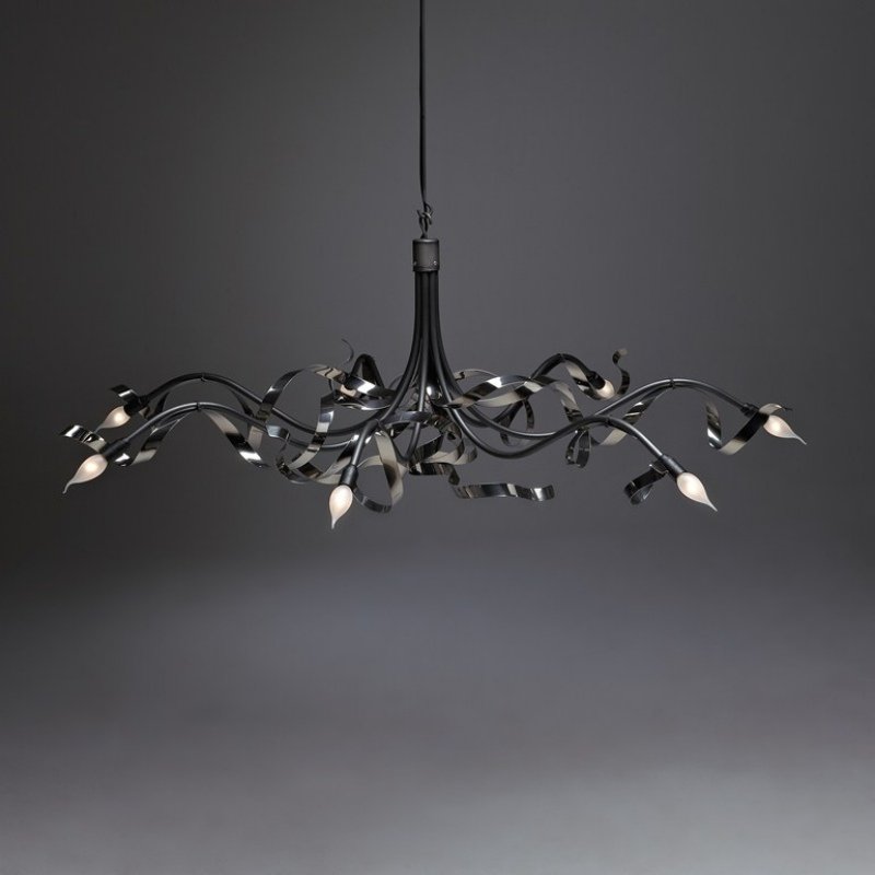 modern-ljuskrona-metall-konstnärligt-Ruban-Plié-rund-Design-Jacco-Maris