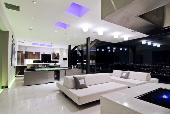 modernt loft lägenhet bader hus vardagsrum panoramautsikt