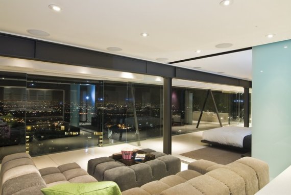 modern loft lägenhet bader hus soffa hörnvy