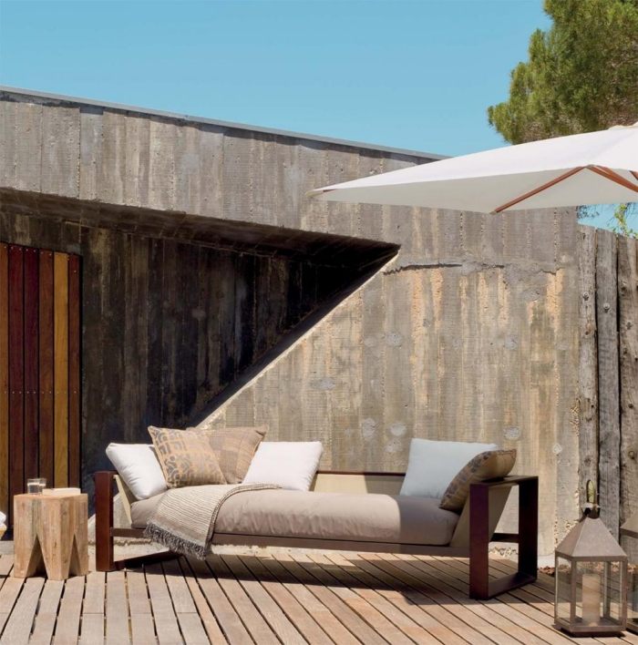 Lounge-möbler-trädgård-soffa-sitt-och-soffa-möjlighet-utomhus-beige-klädsel