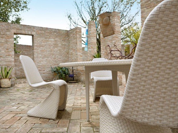 Lounge utemöbler av polyrattan trädgårdstol utan armstöd