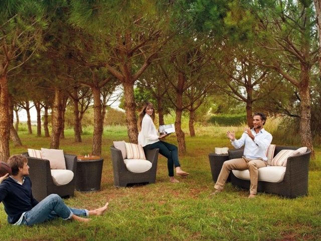 lounge utemöbler polyrattan atmosphera 2-sits trädgårdssoffa