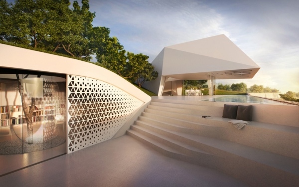 vit minimalism hus pool grekland Hornung Jacobi Architects