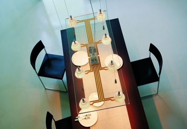 lastra fyrkantig glasupphängningslampa designer Antonio Citterio Oliver loew