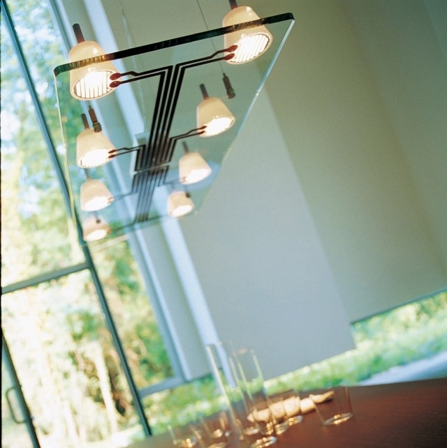 modern hängande lampa glas rektangulär Antonio Citterio Oliver Loew lastra