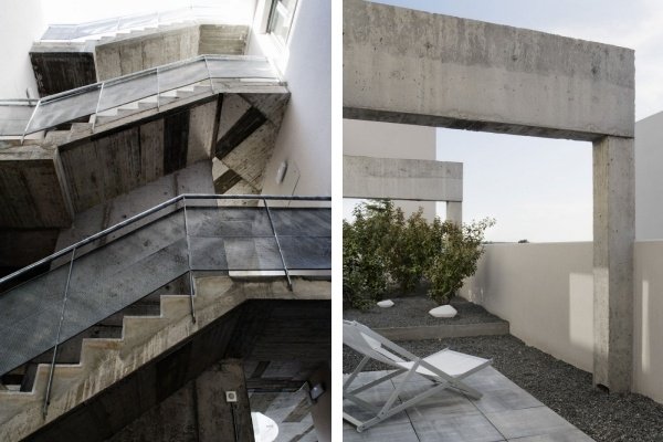 Betonghus trappor takterrass takvåning