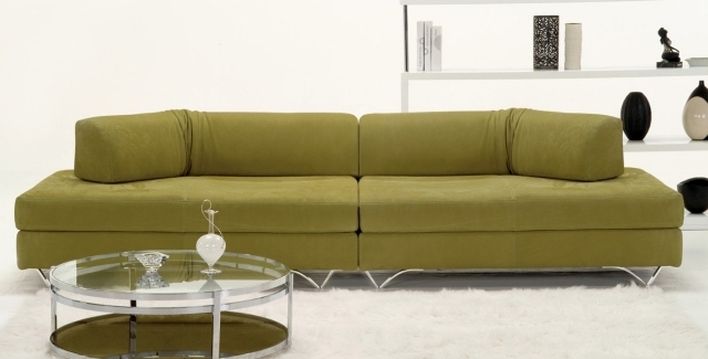 modern stoppad möbel soffa ryggstöd grönt