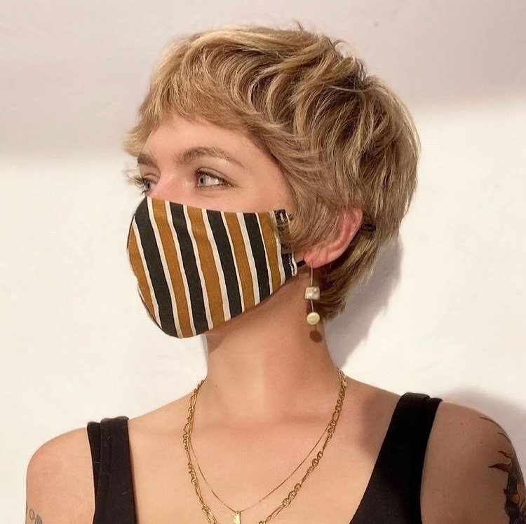 Shaggy Pixie Cut Short Honey Blonde Hair