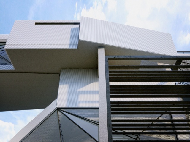 Fasad betong stål detaljer original design flera strukturer