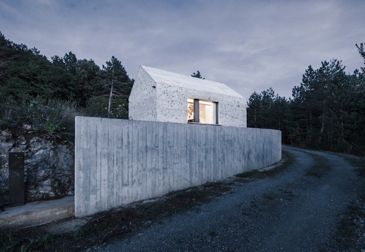 modern sten fasad betongstaket vägg modernt sätt