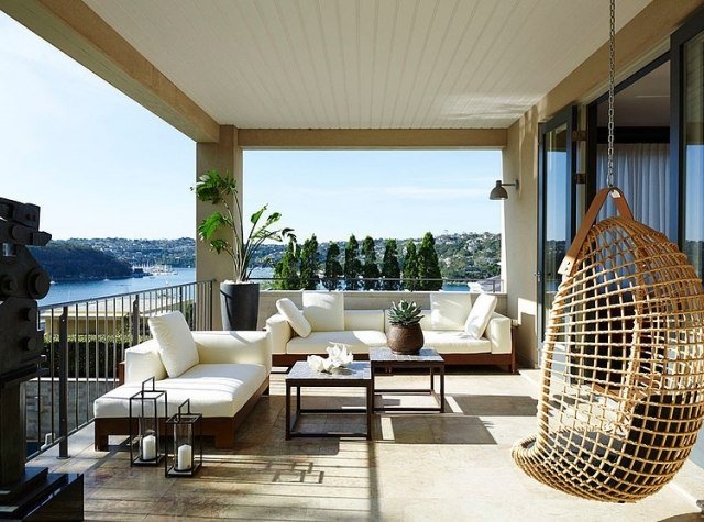 balkong-tak-lounge-möbler-korg-hängande stol