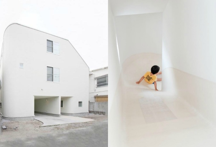 modern-trappor-barn-rutschbana-design-minimalistisk-vit-hus