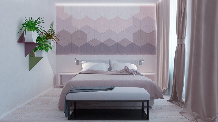 modern väggdesign geometriskt mönster accentvägg