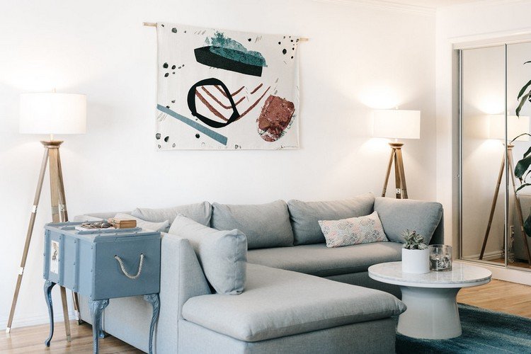 Modern gobeläng för vardagsrummet abstrakt konst