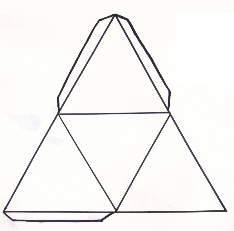 juldekorationer-gör-det-själv-moderna-papper-ihåliga-kropp-mall-triangel-tetraeder-veck