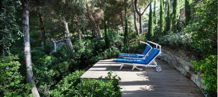 Villor natur italien kusten solstolar