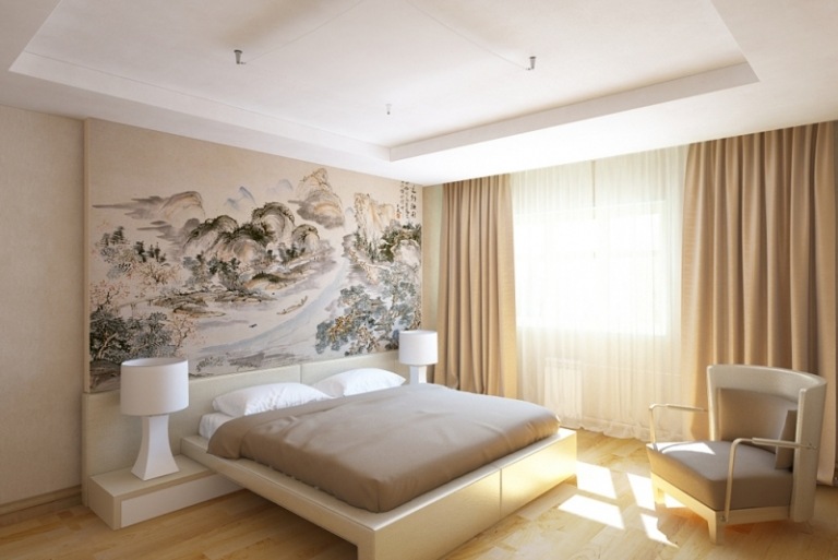 moderna levande idéer-sovrum-vägg design-bild-säng-sänggavel