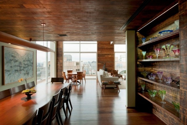 idéer rustik matbord loft lägenhet design Brasilien Sao-Paulo carlos motta