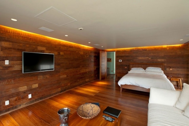 sätta upp trä sovrum bifogat tak ljus bar integrerad plattskärms -TV