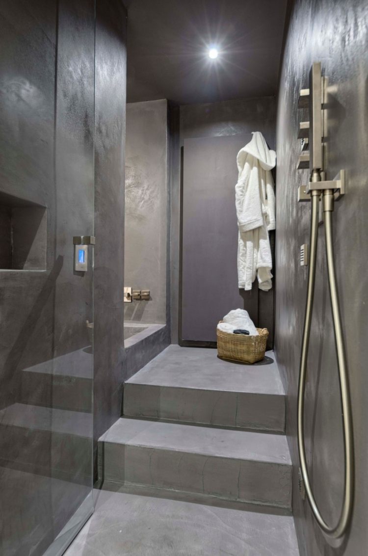 modern lägenhet badrum-duschkabin-badkar