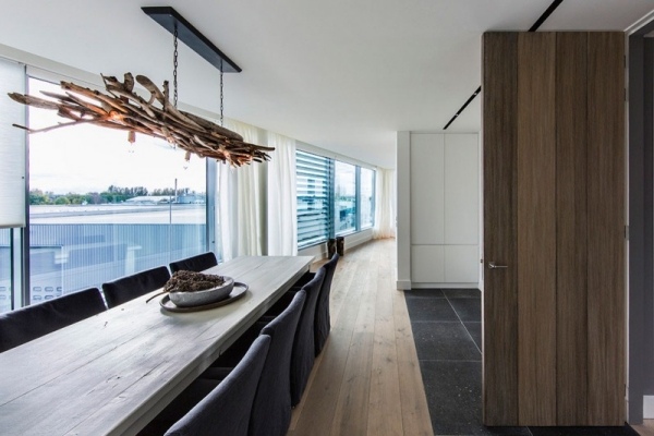 modern lägenhet med skybox design träkrona