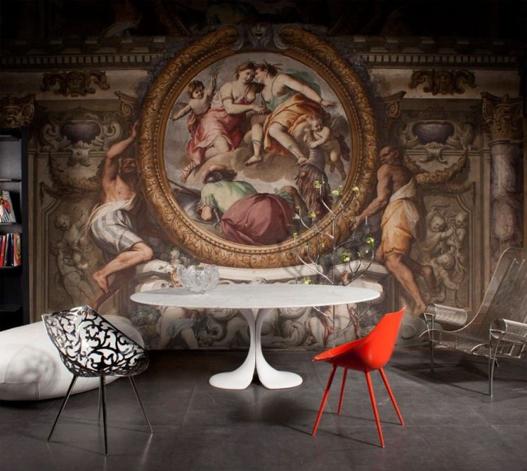 möbler-idéer-modern-matbord-fresco-väggmålning-vit-modern-antonia-astori