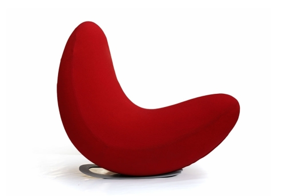 modern gungstol design dondolo röd