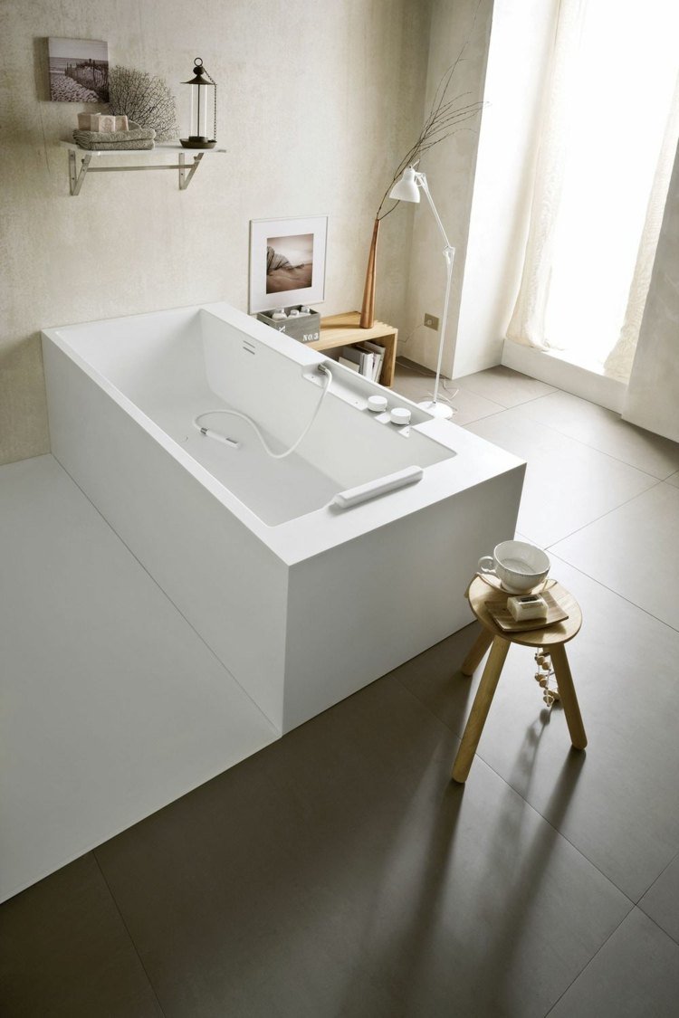 rektangulära badkar design duschpall guld modern