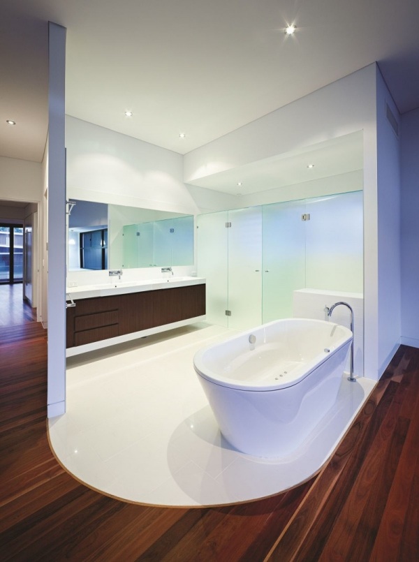 modernt hus elegant design badrum