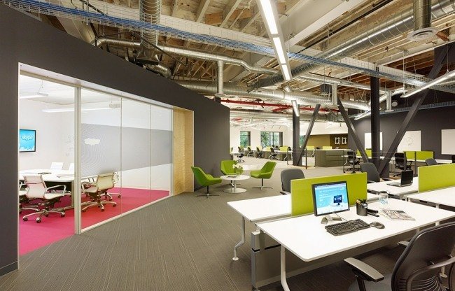 Arbetsplatsinredning-Öppet koncept-Skype Office Silicon Valley
