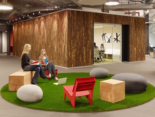 Slappna av möbler-kontorsdesign-inredning Palo Alto-Skype-kontor