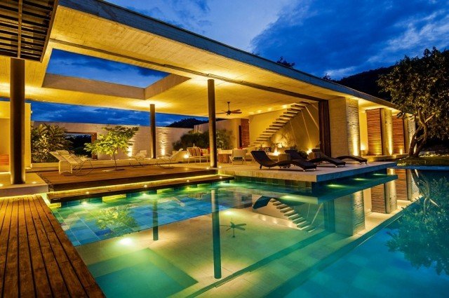 nattbelysning-pool-trä-terrass-betongtak