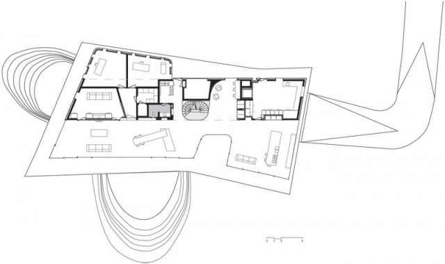 Villa L modernt platt tak hus arkitekt plan planlösning