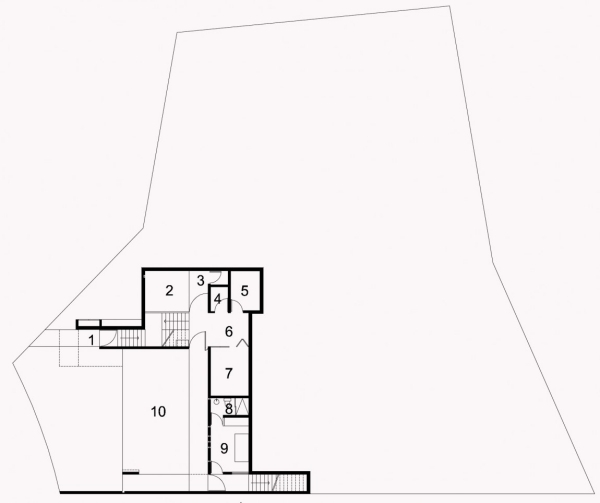 Hillside house Bergen Agraz Arquitectos plan