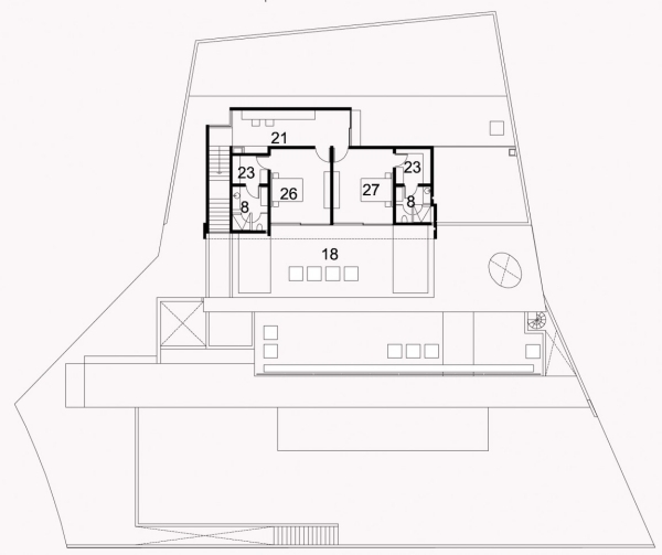 Hillside house Bergen Agraz Arquitectos planlösningar