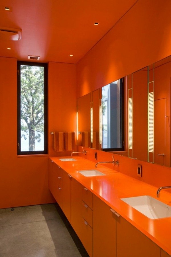 modern design - orange badrum